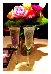 champagne & flowers